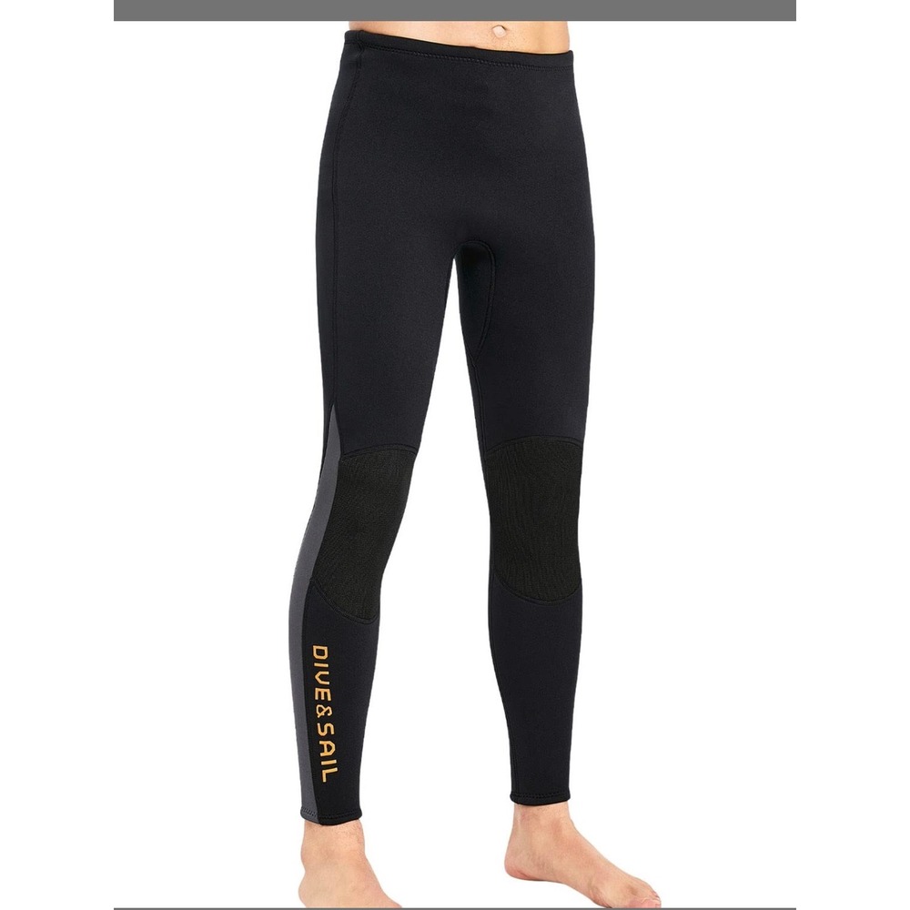 Dive & Sail 3mm Neoprene Wetsuit Pants Mens Black Excellent Reinforced Knees